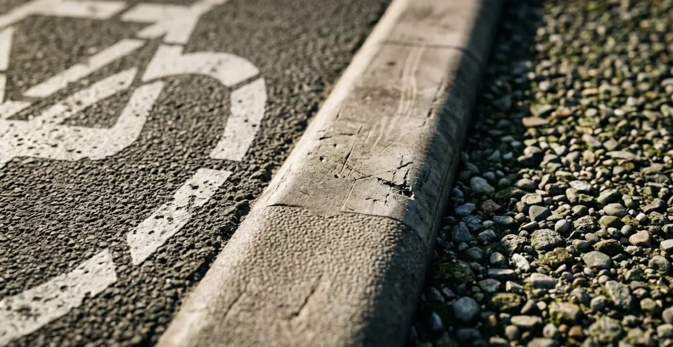 Vue macro sur les différentes textures de revêtement et marquages des aménagements cyclables