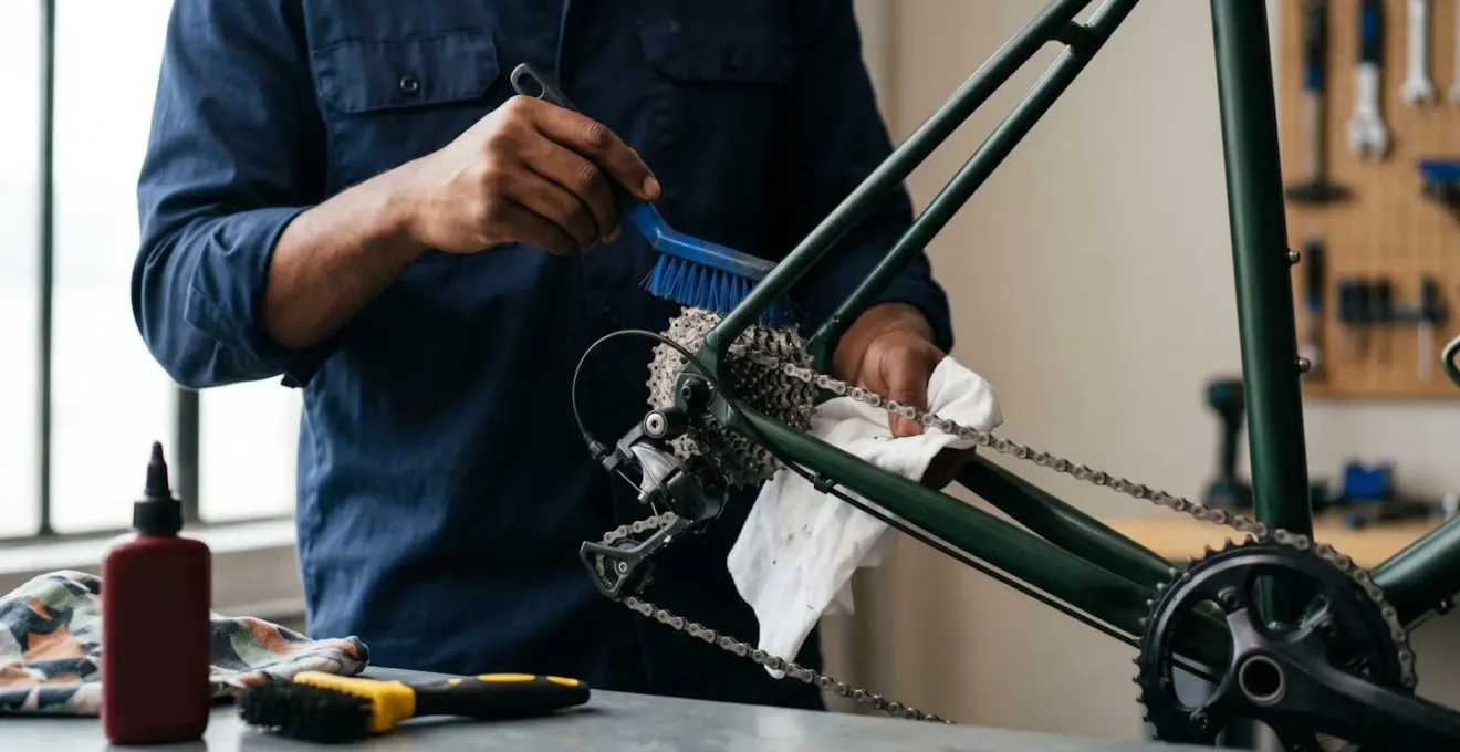 Entretien méticuleux de la transmission d'un vélo pour garantir sa longévité